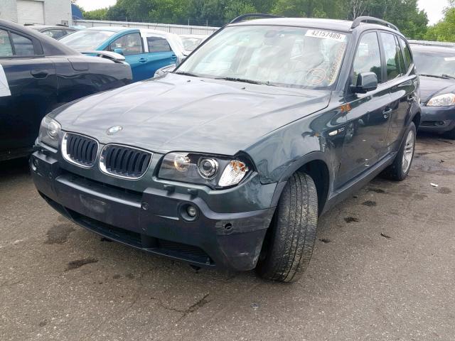 WBXPA93434WC30834 - 2004 BMW X3 3.0I BLUE photo 2