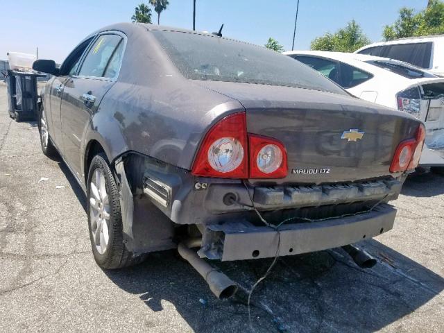 1G1ZE5E70A4150091 - 2010 CHEVROLET MALIBU LTZ ნაცრისფერი ფოტო 3