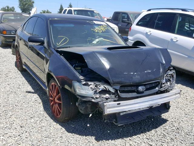 4S3BL676X56205326 - 2005 SUBARU LEGACY GT BLACK photo 1