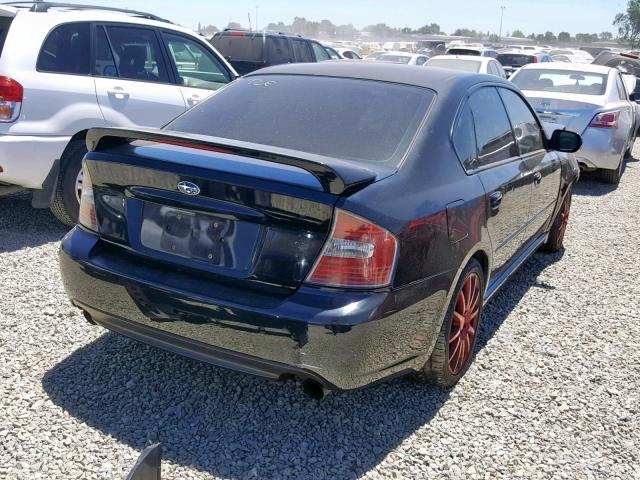 4S3BL676X56205326 - 2005 SUBARU LEGACY GT BLACK photo 4