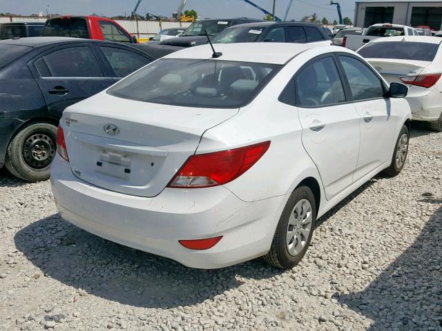 KMHCT4AE7GU122066 - 2016 HYUNDAI ACCENT SE WHITE photo 4