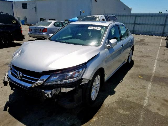 1HGCR3F87EA003496 - 2014 HONDA ACCORD EXL SILVER photo 2