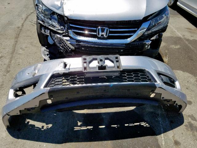 1HGCR3F87EA003496 - 2014 HONDA ACCORD EXL SILVER photo 9