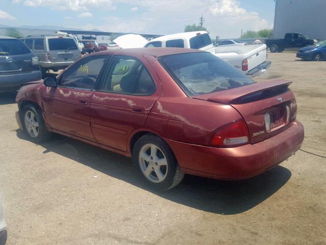 3N1CB51A52L553232 - 2002 NISSAN SENTRA GXE BURGUNDY photo 3