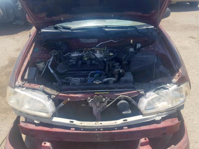 3N1CB51A52L553232 - 2002 NISSAN SENTRA GXE BURGUNDY photo 7