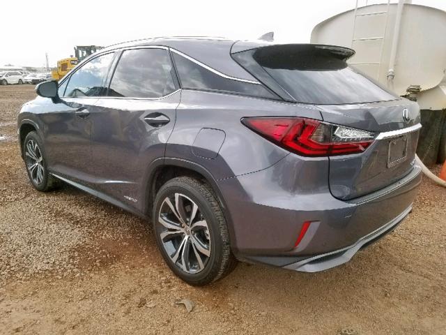 2T2BGMCA2GC006846 - 2016 LEXUS RX 450H GRAY photo 3