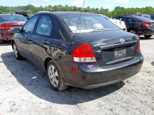 KNAFE221495602524 - 2009 KIA SPECTRA EX BLACK photo 3