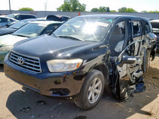 JTEDS41A992073066 - 2009 TOYOTA HIGHLANDER BLACK photo 2