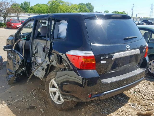 JTEDS41A992073066 - 2009 TOYOTA HIGHLANDER BLACK photo 3