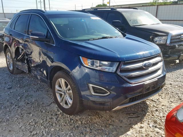 2FMPK3J88HBC68492 - 2017 FORD EDGE SEL BLUE photo 1