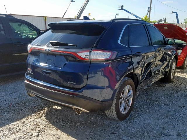 2FMPK3J88HBC68492 - 2017 FORD EDGE SEL BLUE photo 4