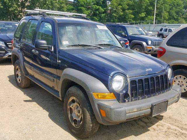 1J4GL48K46W198116 - 2006 JEEP LIBERTY SP BLUE photo 1