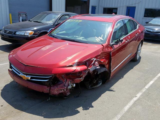 1G1155S36EU126043 - 2014 CHEVROLET IMPALA LTZ RED photo 2