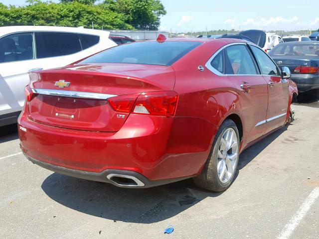 1G1155S36EU126043 - 2014 CHEVROLET IMPALA LTZ RED photo 4