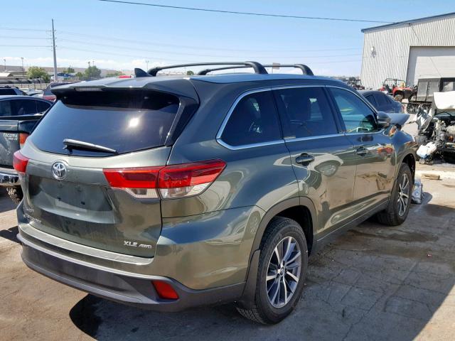 5TDJZRFH4JS808247 - 2018 TOYOTA HIGHLANDER GREEN photo 4