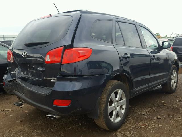 5NMSH73EX9H235892 - 2009 HYUNDAI SANTA FE S BLUE photo 4