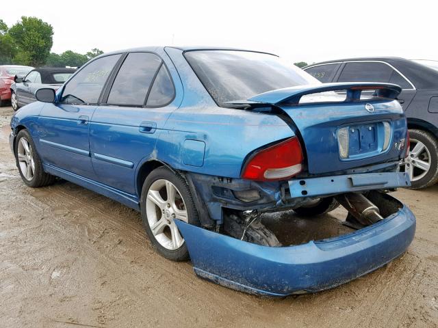 3N1AB51D52L703275 - 2002 NISSAN SENTRA SE- BLUE photo 3