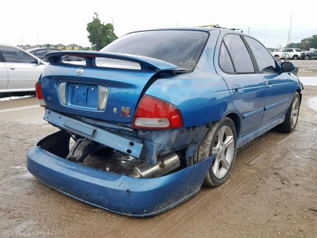 3N1AB51D52L703275 - 2002 NISSAN SENTRA SE- BLUE photo 4