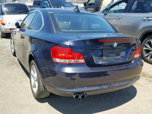 WBAUP93568VF47880 - 2008 BMW 128 I BLUE photo 3