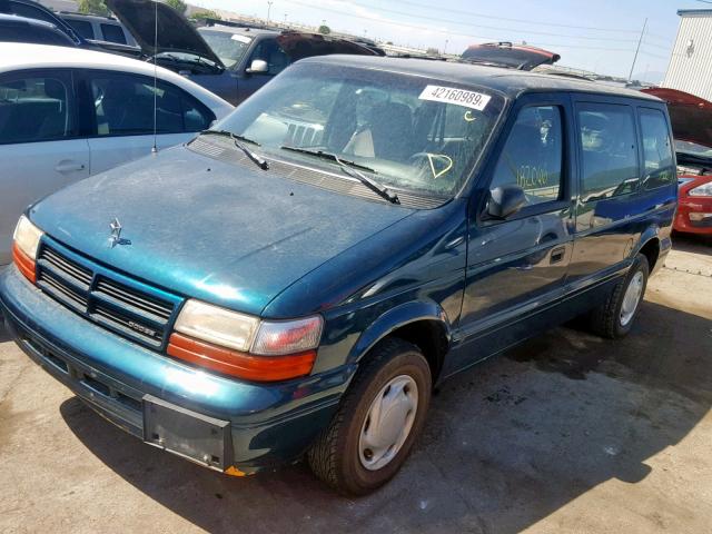 2B4GH2531SR167382 - 1995 DODGE CARAVAN GREEN photo 2