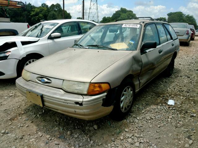 1FAPP15J5PW132153 - 1993 FORD ESCORT LX TAN photo 2