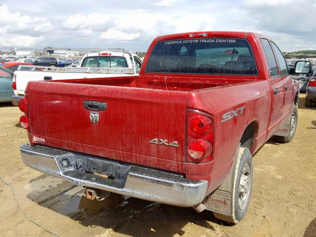 3D7KS28T89G502265 - 2009 DODGE RAM 2500 MAROON photo 4