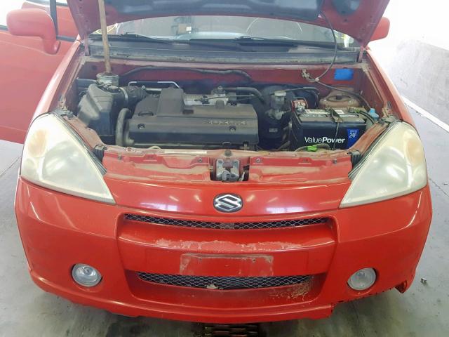 JS2RD61H945250984 - 2004 SUZUKI AERIO RED photo 7