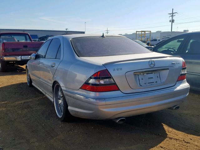 WDBNG73J72A289243 - 2002 MERCEDES-BENZ S 55 AMG SILVER photo 3