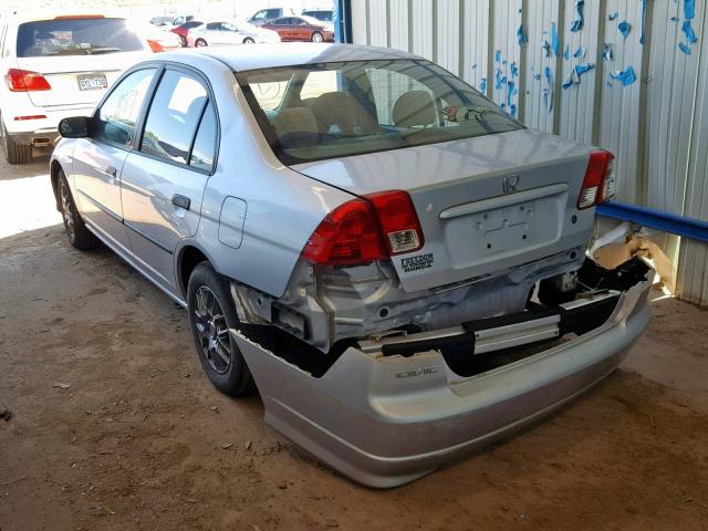 2HGES16354H532791 - 2004 HONDA CIVIC DX V SILVER photo 3