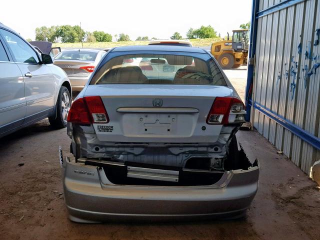 2HGES16354H532791 - 2004 HONDA CIVIC DX V SILVER photo 9