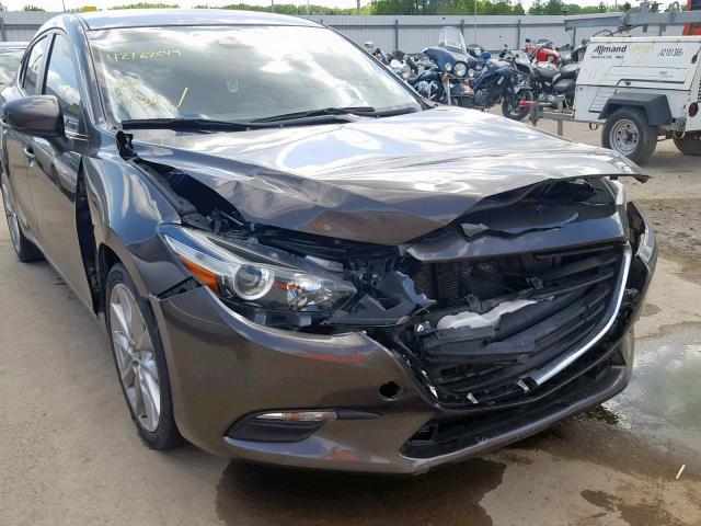 JM1BN1V73H1105515 - 2017 MAZDA 3 TOURING GRAY photo 9