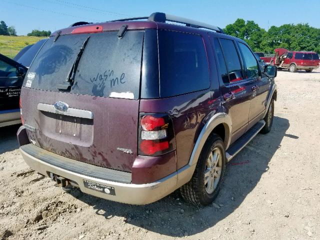 1FMEU74896UA23261 - 2006 FORD EXPLORER E MAROON photo 4