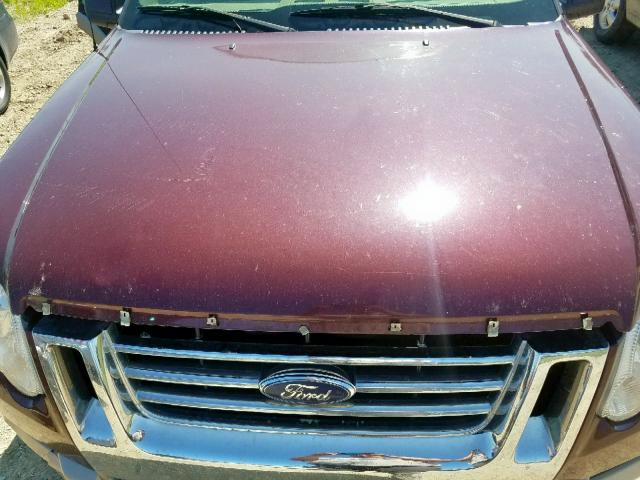 1FMEU74896UA23261 - 2006 FORD EXPLORER E MAROON photo 7