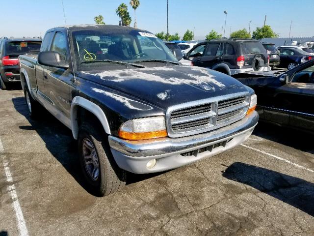 1B7GG22N21S348435 - 2001 DODGE DAKOTA BLACK photo 1