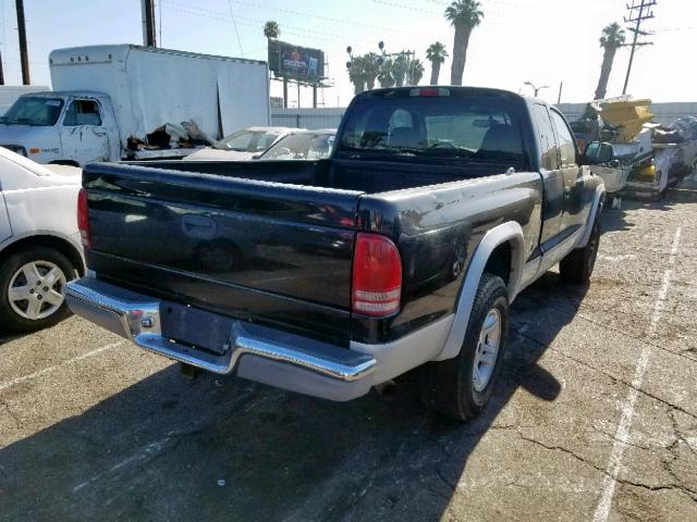 1B7GG22N21S348435 - 2001 DODGE DAKOTA BLACK photo 4