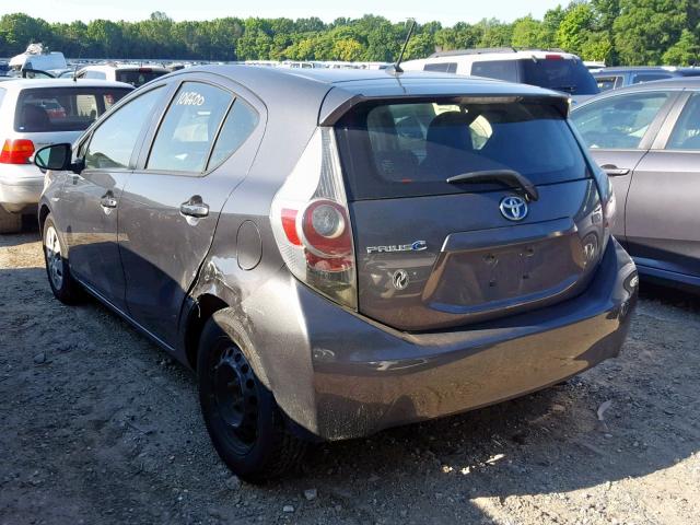 JTDKDTB37C1513539 - 2012 TOYOTA PRIUS C GRAY photo 3