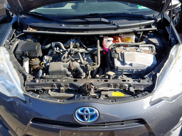 JTDKDTB37C1513539 - 2012 TOYOTA PRIUS C GRAY photo 7