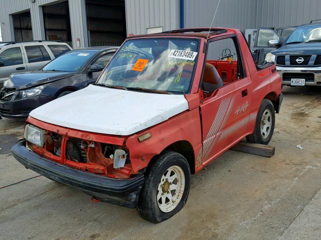 2CNBE18U4N6942022 - 1992 GEO TRACKER RED photo 2