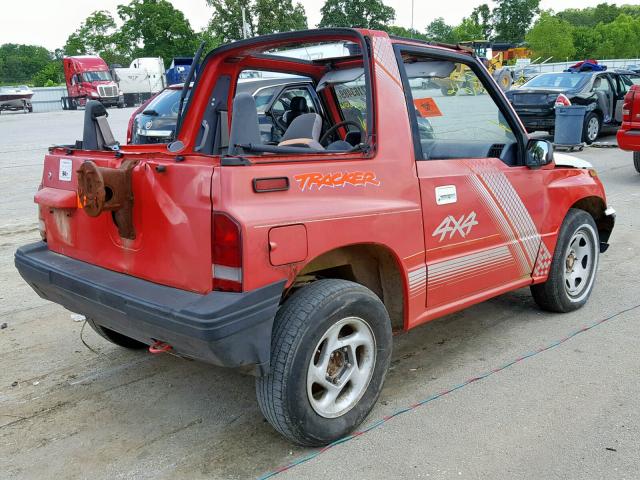 2CNBE18U4N6942022 - 1992 GEO TRACKER RED photo 4