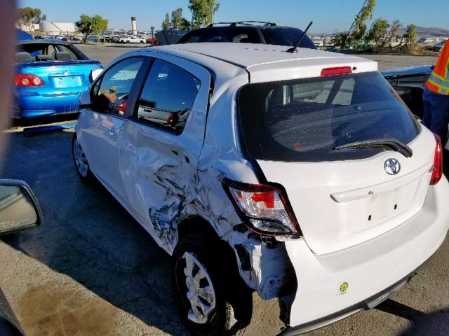 VNKKTUD30HA079839 - 2017 TOYOTA YARIS L WHITE photo 3