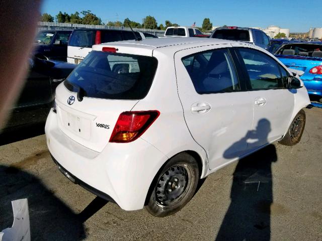 VNKKTUD30HA079839 - 2017 TOYOTA YARIS L WHITE photo 4