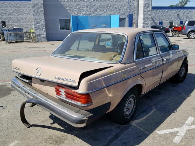 WDBAB33AXDB023671 - 1983 MERCEDES-BENZ 300 DT BEIGE photo 4