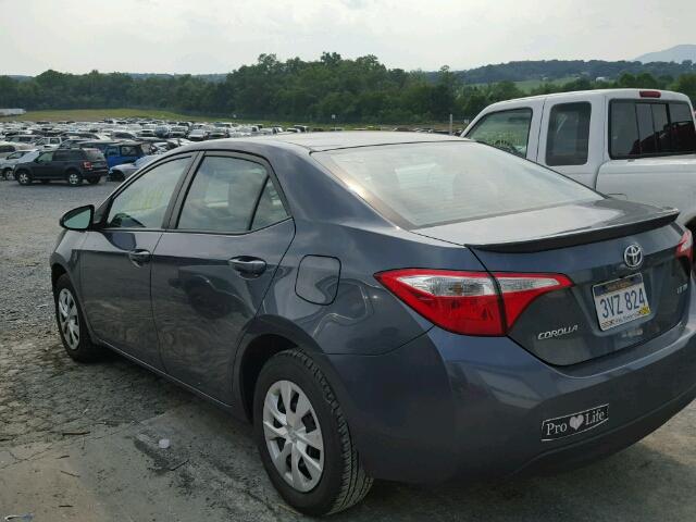 2T1BPRHE2EC127158 - 2014 TOYOTA COROLLA EC BLUE photo 3