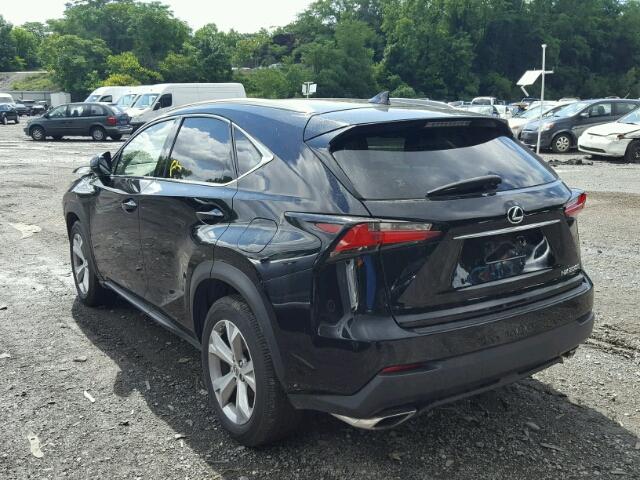 JTJYARBZ4H2057296 - 2017 LEXUS NX 200T BLACK photo 3