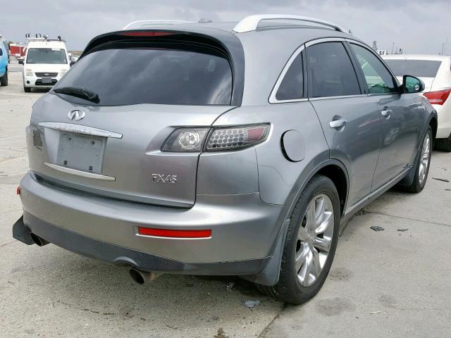 JNRBS08W26X401965 - 2006 INFINITI FX45 GRAY photo 4