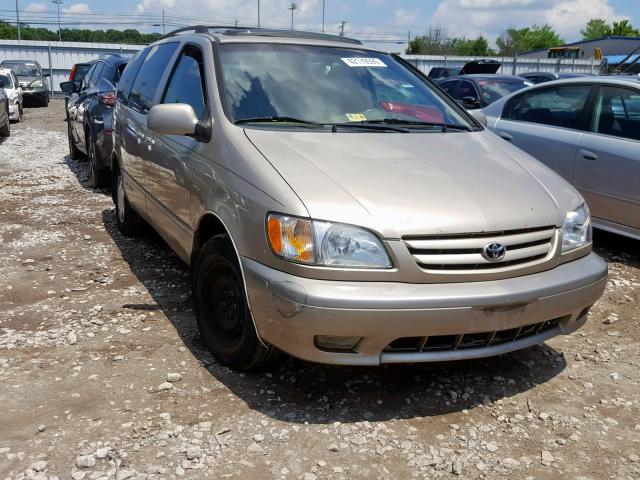 4T3ZF13C02U464650 - 2002 TOYOTA SIENNA LE GOLD photo 1