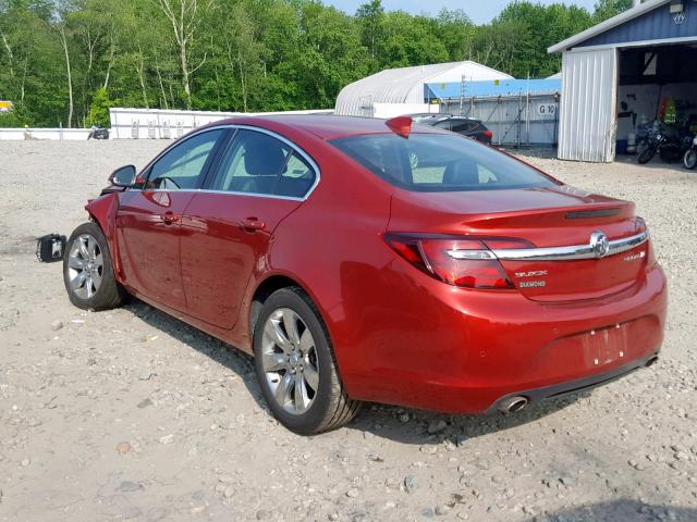 2G4GN5EX3F9298038 - 2015 BUICK REGAL PREM RED photo 3