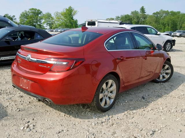 2G4GN5EX3F9298038 - 2015 BUICK REGAL PREM RED photo 4