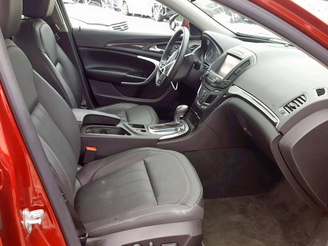 2G4GN5EX3F9298038 - 2015 BUICK REGAL PREM RED photo 5