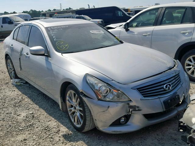 JN1CV6AP5DM712258 - 2013 INFINITI G37 BASE SILVER photo 1